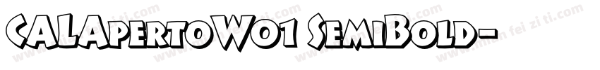 CALApertoW01 SemiBold字体转换